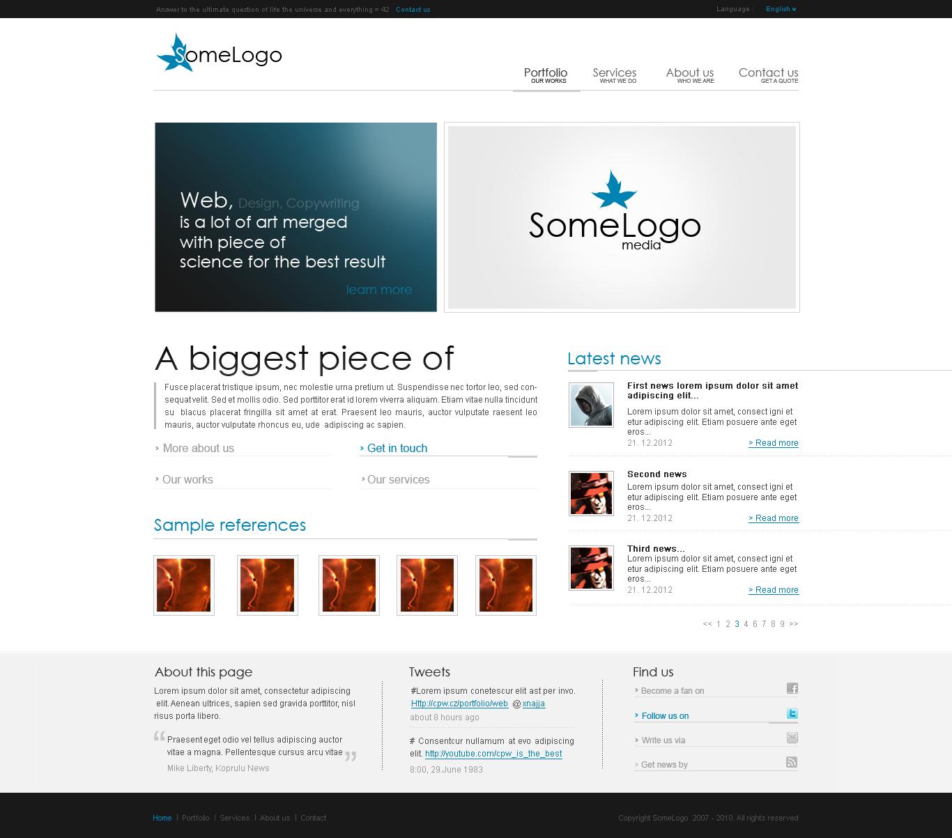 Clean engineering portfolio design example